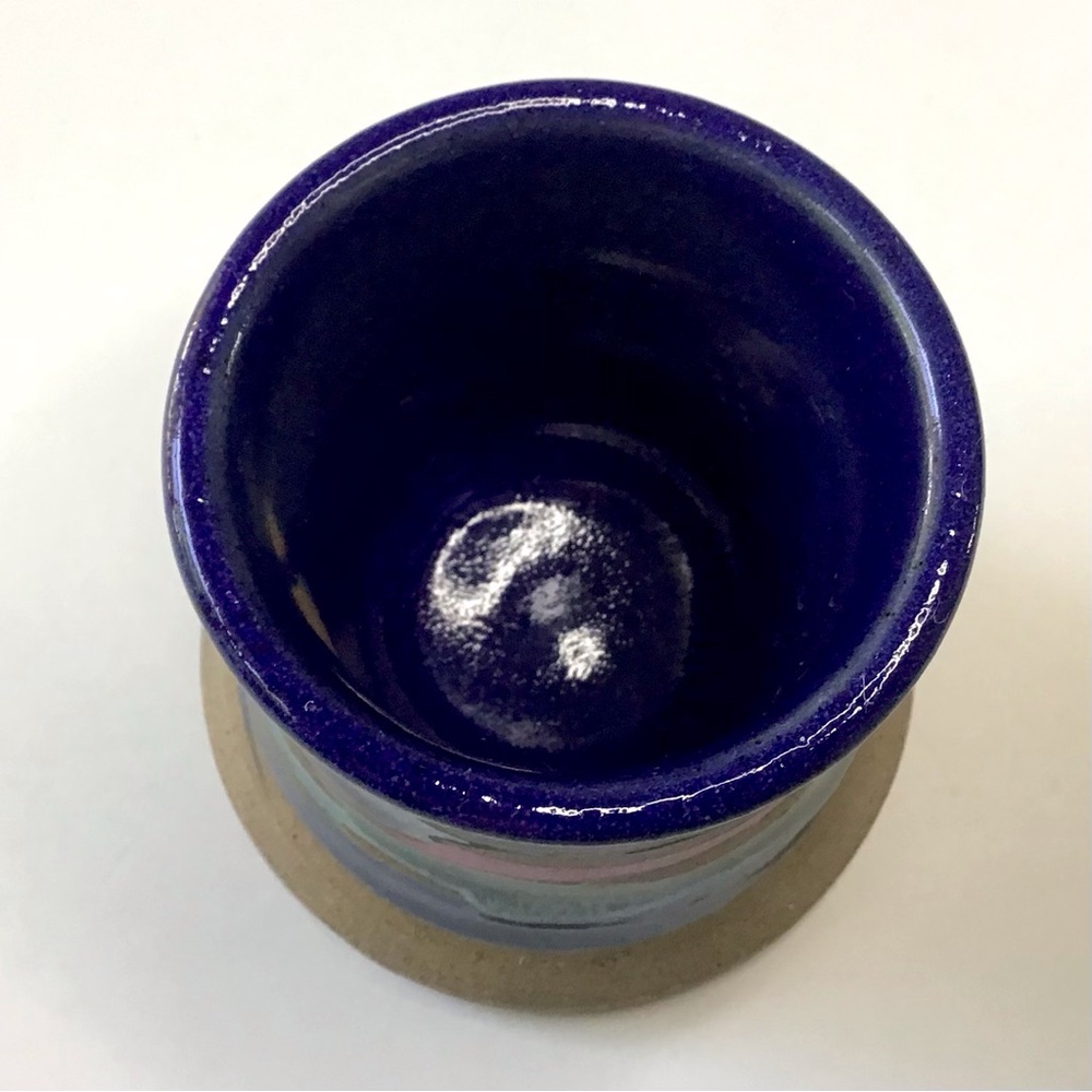 Stoneware Art Pottery Votive Vase SpartaWare Crafted Artist Signed by Thor 2014 - Picture 5 of 7